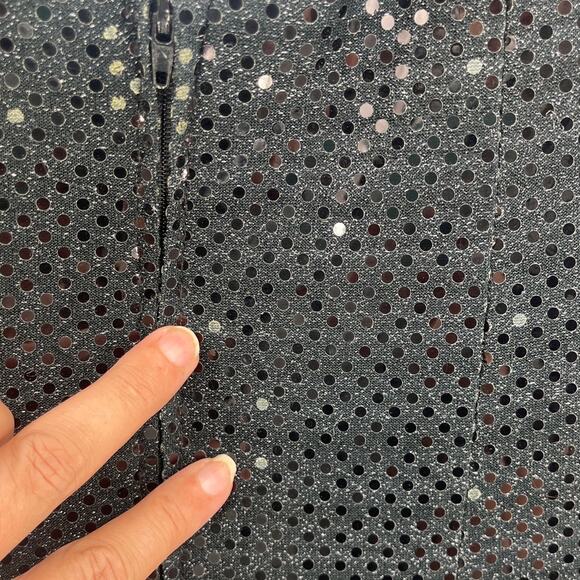 Vtg Y2K Roberta Sequin Formal Dress 9/10 Hoco Prom Halter Gala Halter 90s Goth - Picture 10 of 11